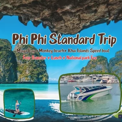 Phi Phi + Maya Bay + Khai Islands Standard Tour by Speed Boat