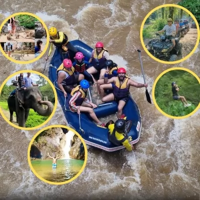 White Rafting + Elephant Trekking + ATV Full Day Tour